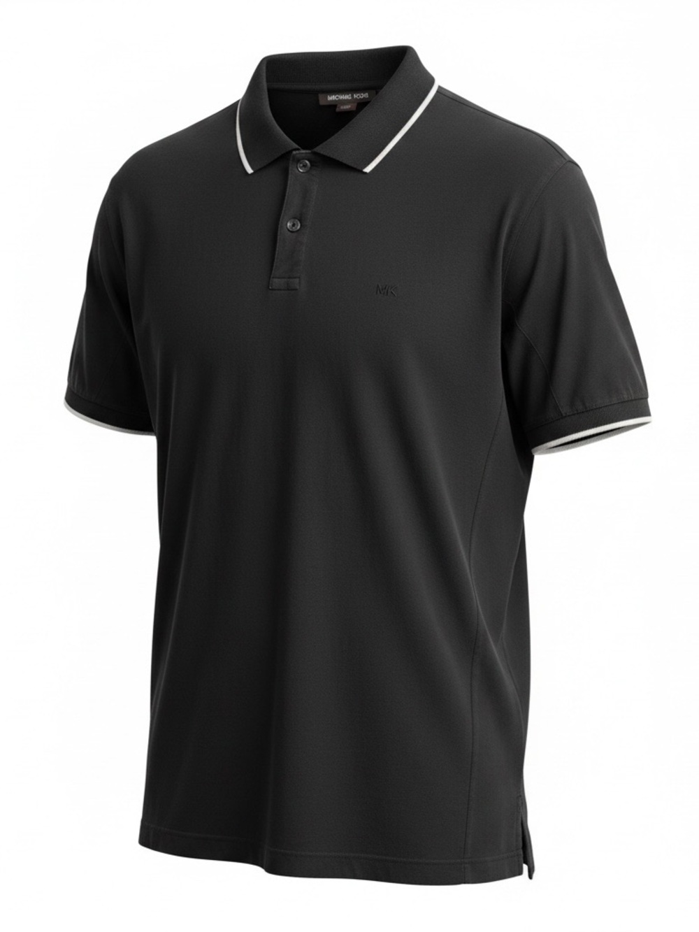 Michael Kors Black Polo with White Contrast Piping